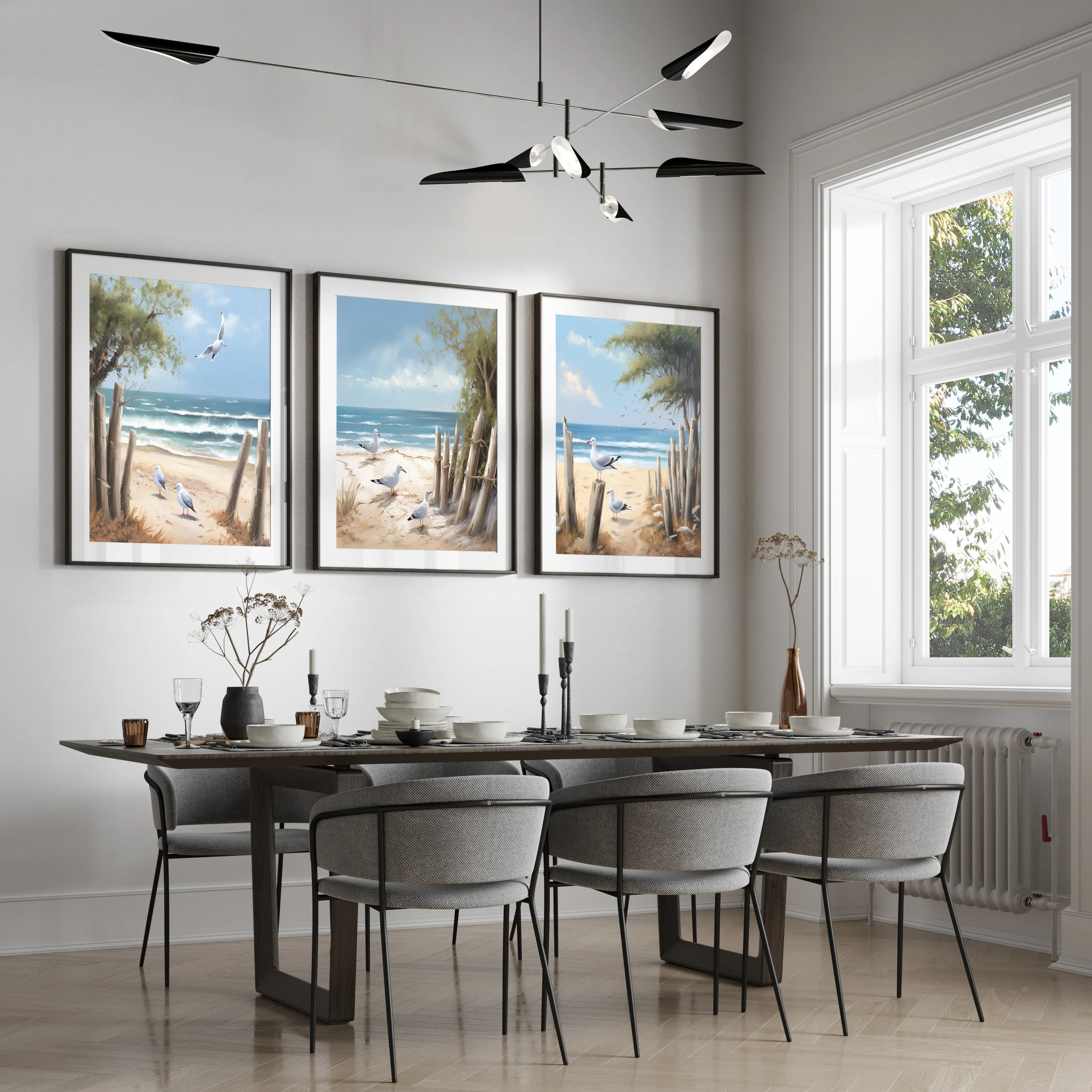 Home Fragrance Ocean Breeze - Neutral Beach Canvas Prints, Pastel Coastal