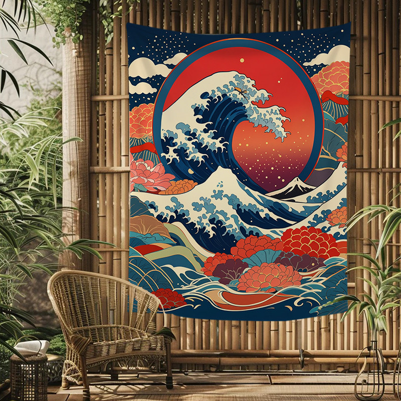 Home Fragrance Ocean Breeze - VIKAMA The Great Wave Tapestry Ukiyo-e