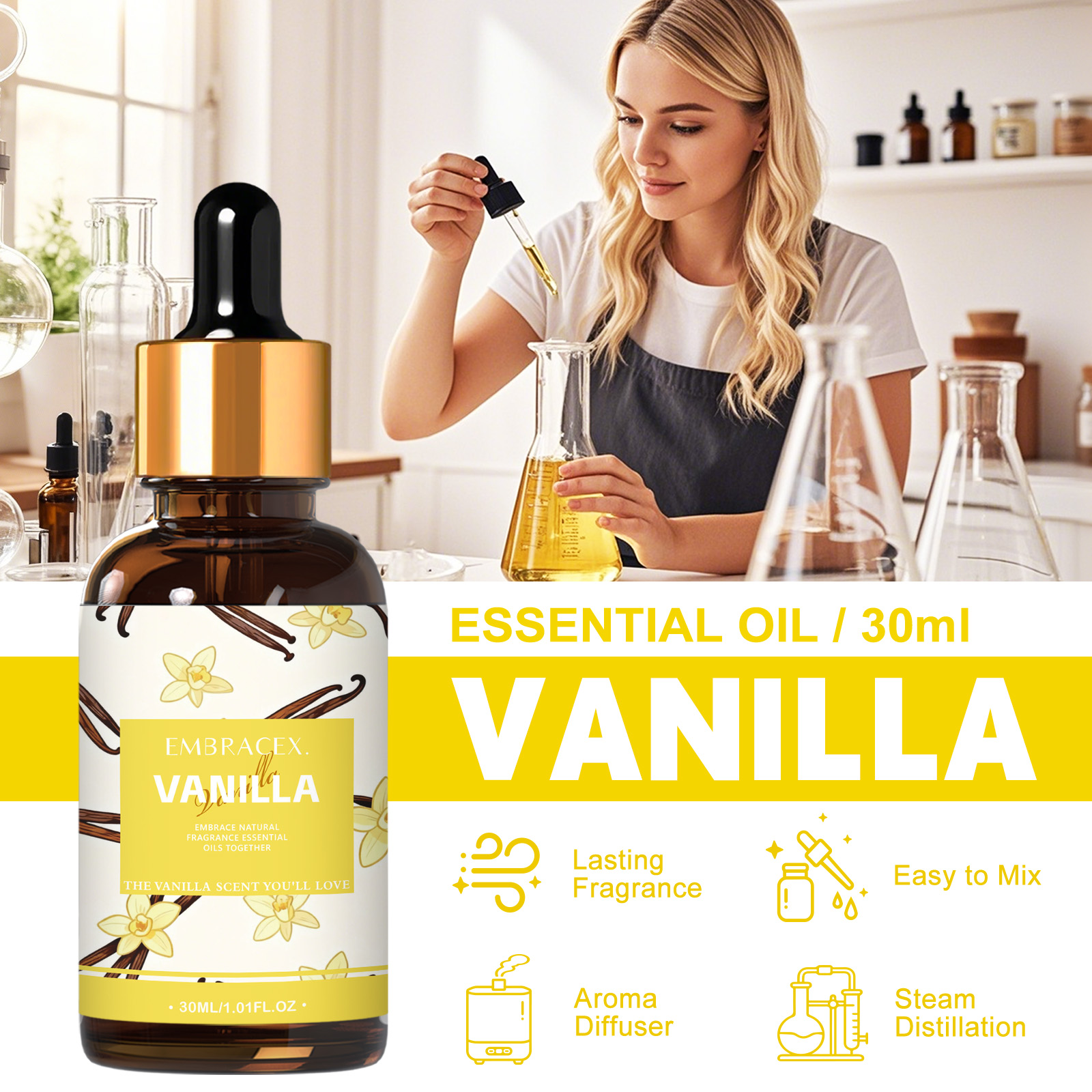 30ml Vanilla Essential Oil Per - Home Fragrance Accessories review and price
