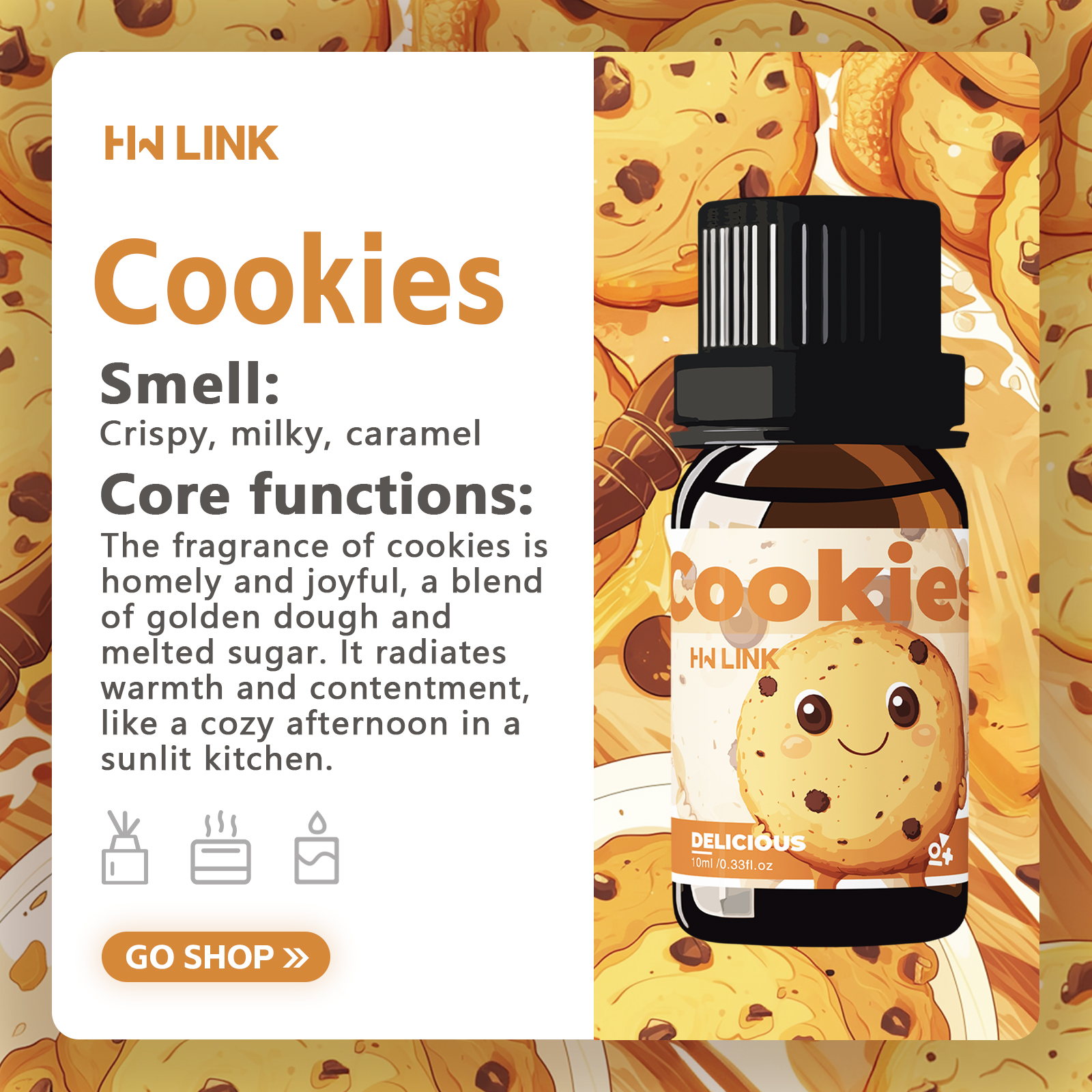 10ml Cookies Essential Oils Pe - Home Fragrance Accessories review and price