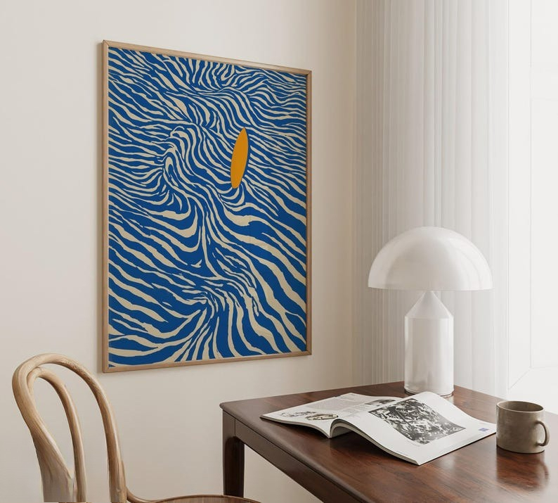 Modern Abstract Surfing Canvas - Home Fragrance Ocean Breeze review and price