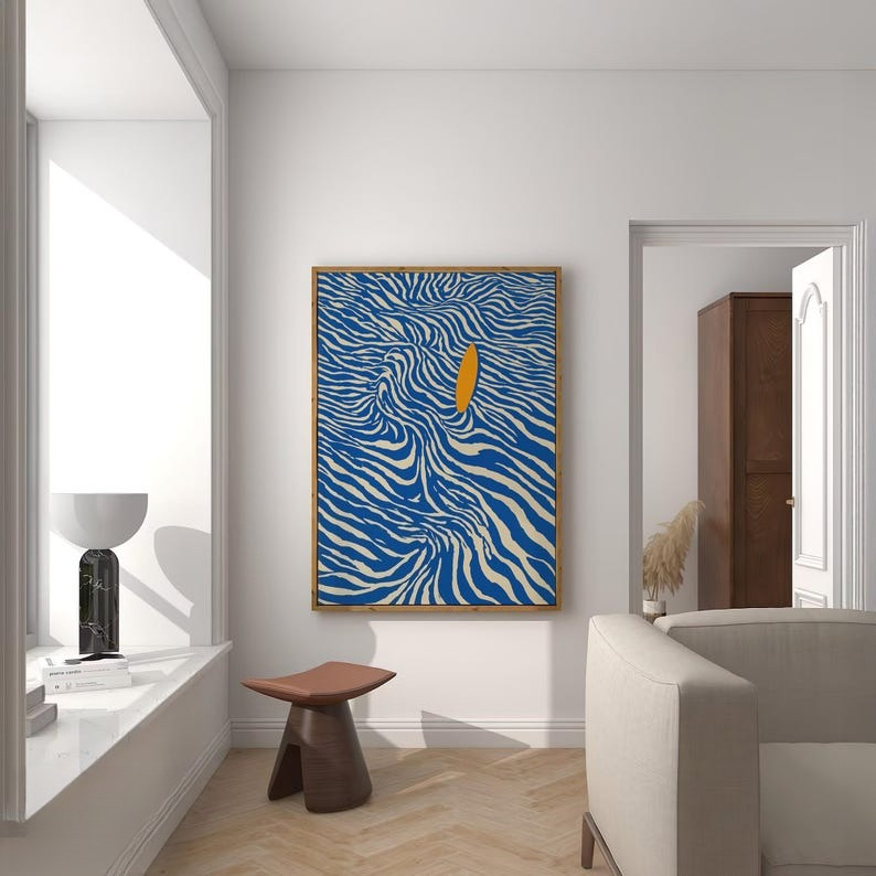 Modern Abstract Surfing Canvas - Home Fragrance Ocean Breeze review and price