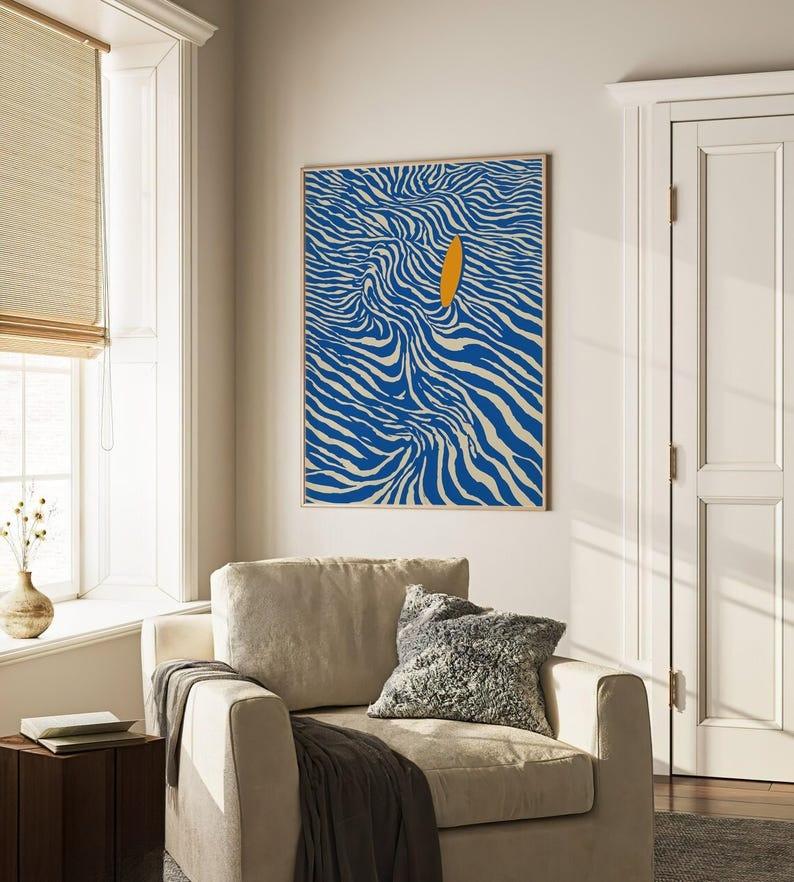 Modern Abstract Surfing Canvas - Home Fragrance Ocean Breeze review and price