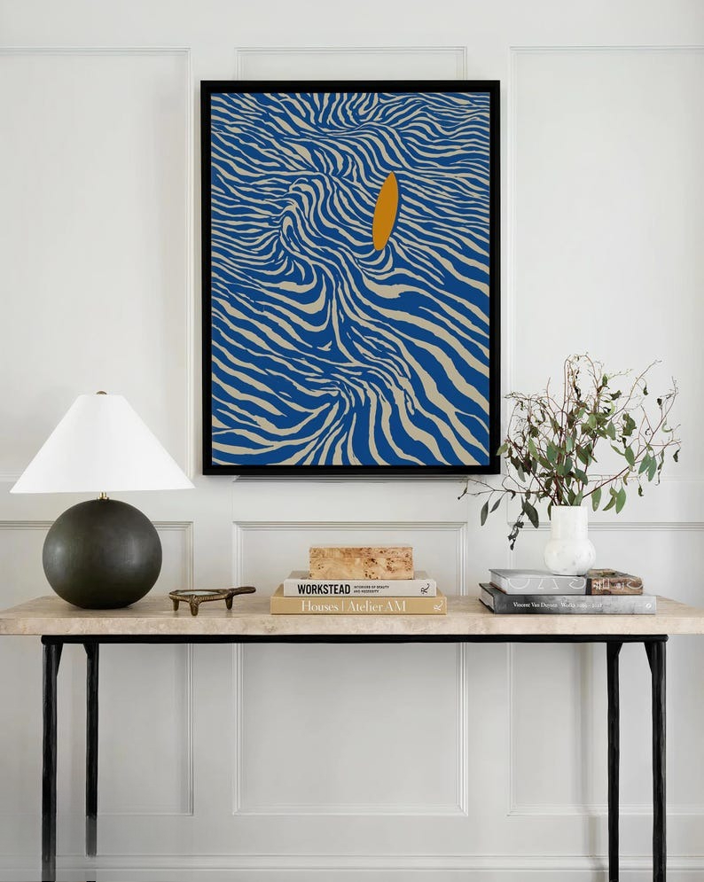 Modern Abstract Surfing Canvas - Home Fragrance Ocean Breeze review and price