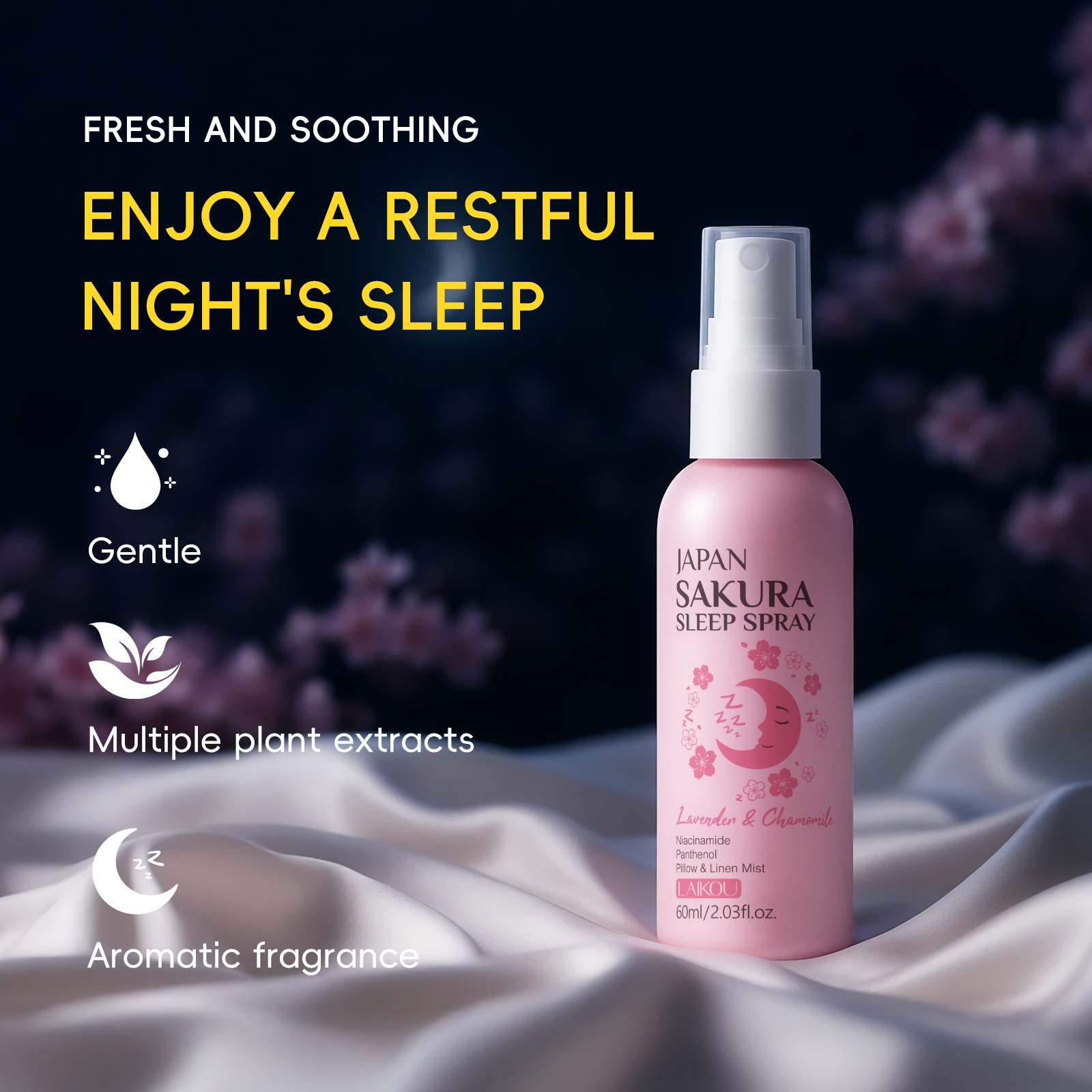 LAIKOU Japan Sakura Sleep Spra - Lavender Pillow Spray review and price