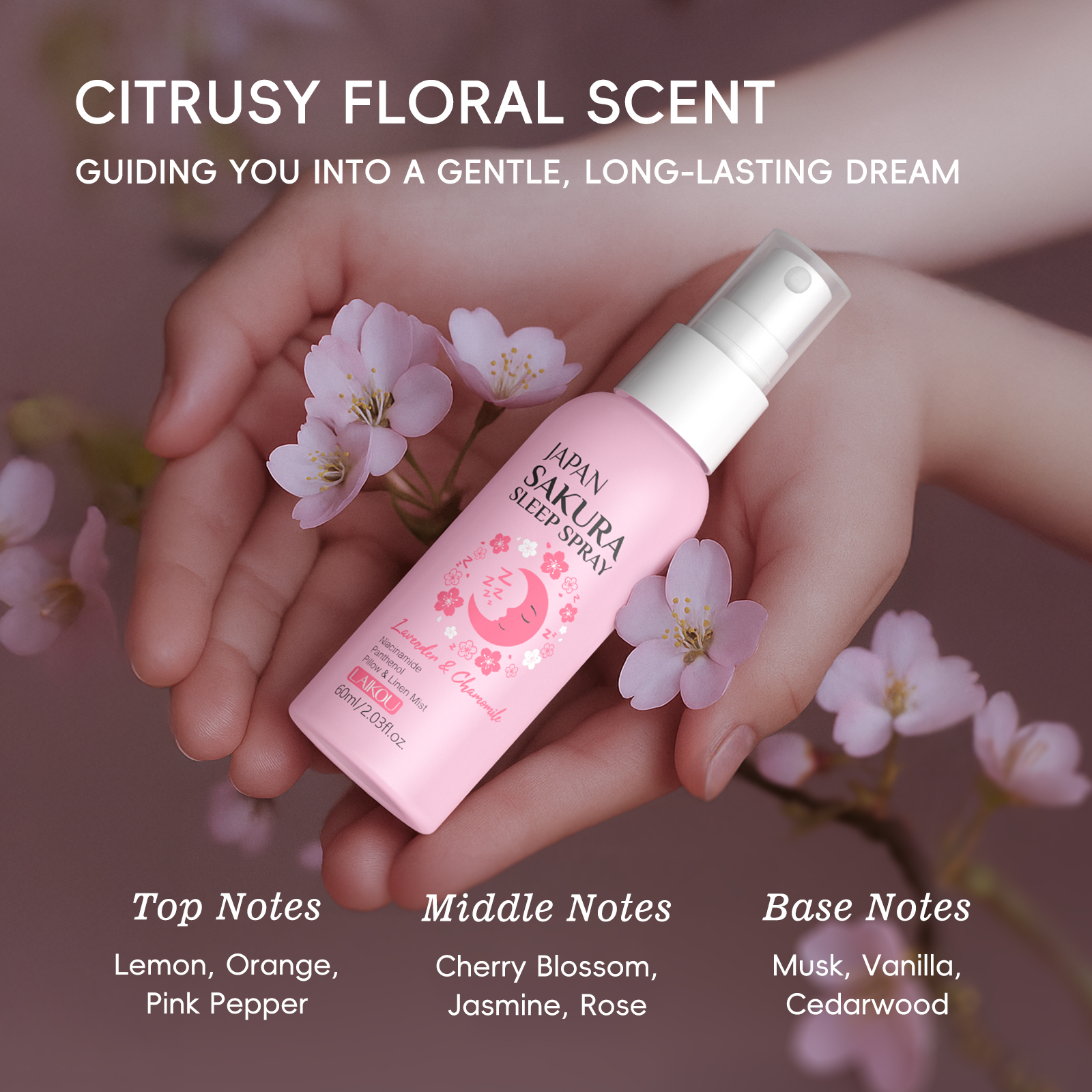 LAIKOU Japan Sakura Sleep Spra - Lavender Pillow Spray review and price