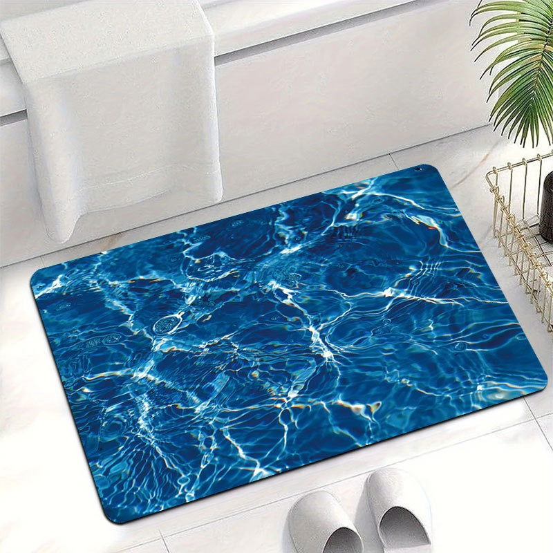 Blue Ocean Wave Pattern Bath M - Home Fragrance Ocean Breeze review and price