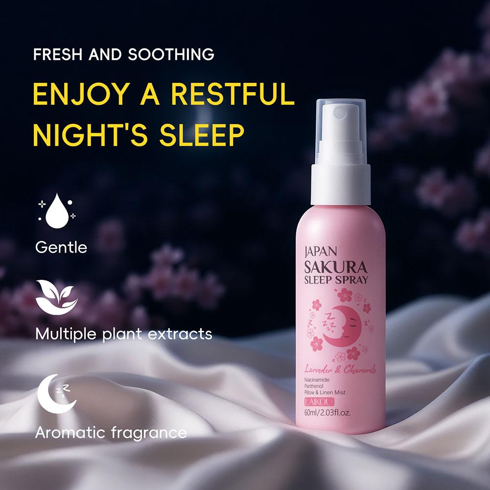 LAIKOU Sakura Sleep Spray 60ml - Lavender Pillow Spray review and price