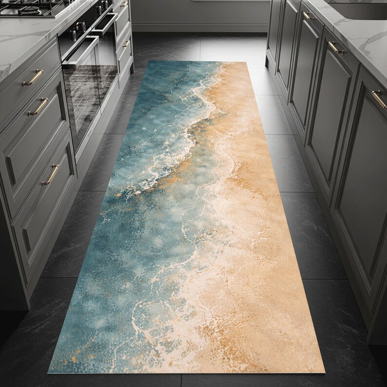 Abstract Ocean Runner Rug Coas - Home Fragrance Ocean Breeze review and price