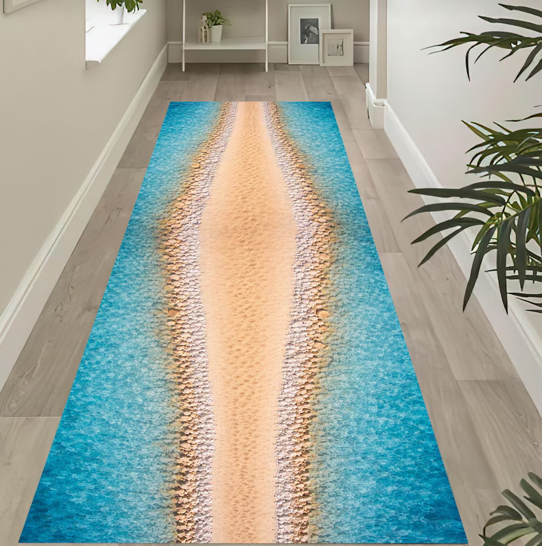 Abstract Ocean Runner Rug Coas - Home Fragrance Ocean Breeze review and price